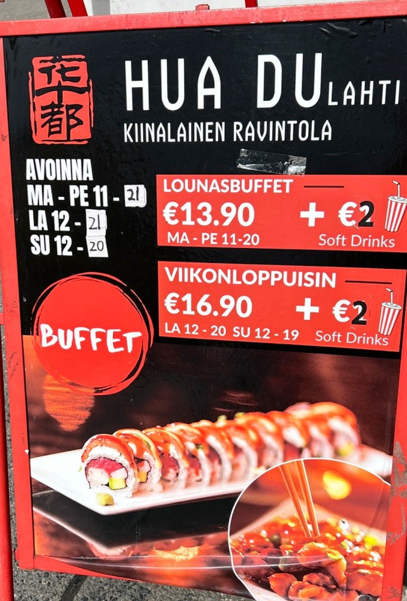 Menu Hua Du Kiinalainen Ravintola-1